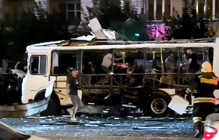 В Воронеже взорвался пассажирский автобус