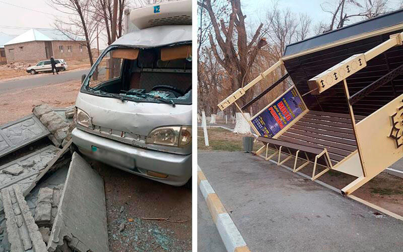 Жамбыл облысында қатты жел соқты. Сурет: inform.kz