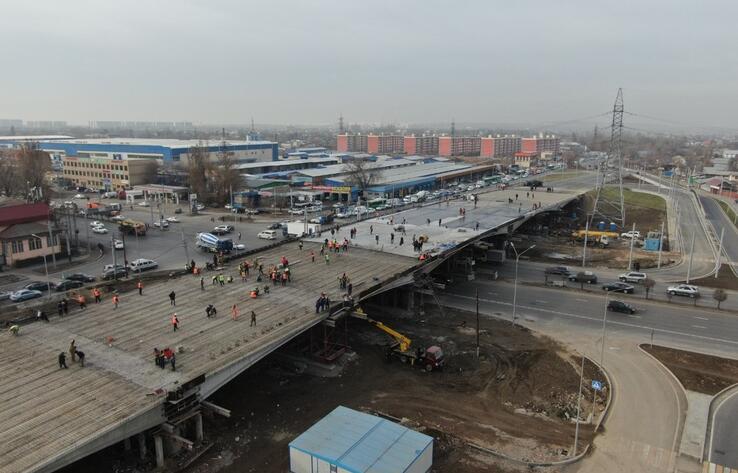 В Алматы на пересечении проспекта Рыскулова и улицы Емцова завершается строительство транспортной развязки