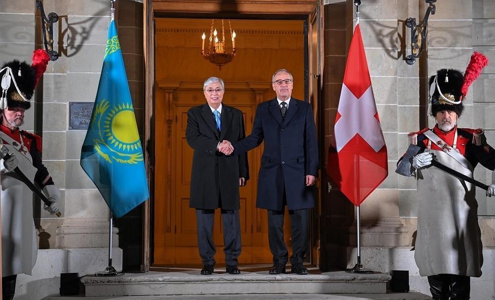 Presidents of Kazakhstan, Switzerland hold talks in Geneva