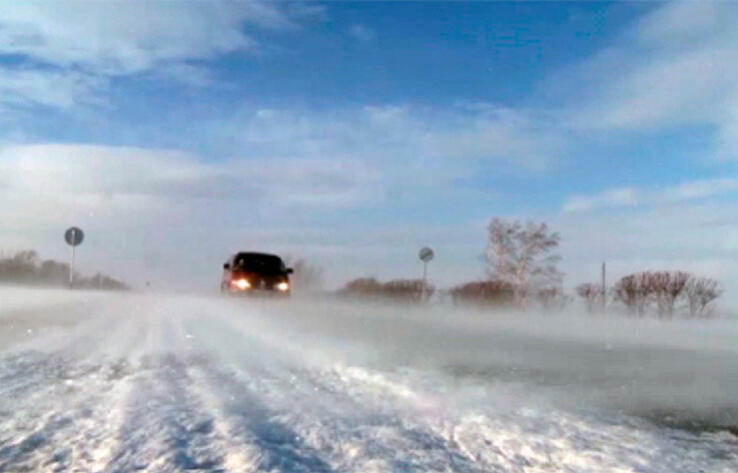 Из-за погодных условий закрыли трассу Ушарал - Достык в Алматинской области