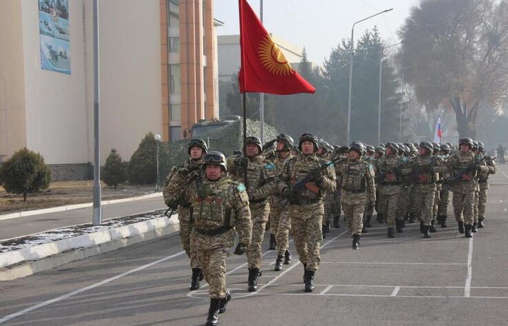 В Алматы проводили военнослужащих миротворческих сил ОДКБ 