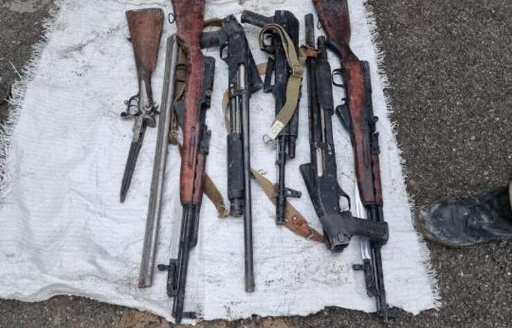 Тайник с огнестрельным оружием обнаружен в Жамбылской области 