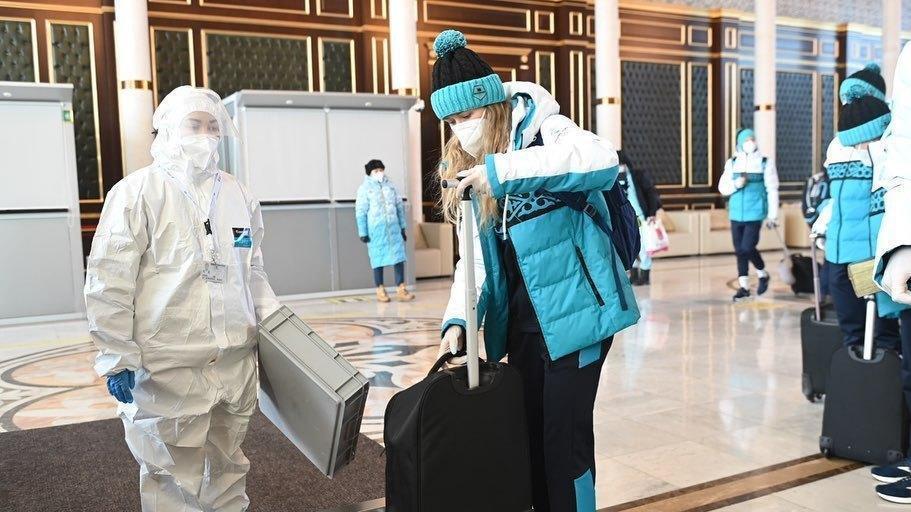 Қазақстан құрамасы Бейжіңге қысқы Олимпиада ойындарына аттанды. Сурет: ҚР ҰОК