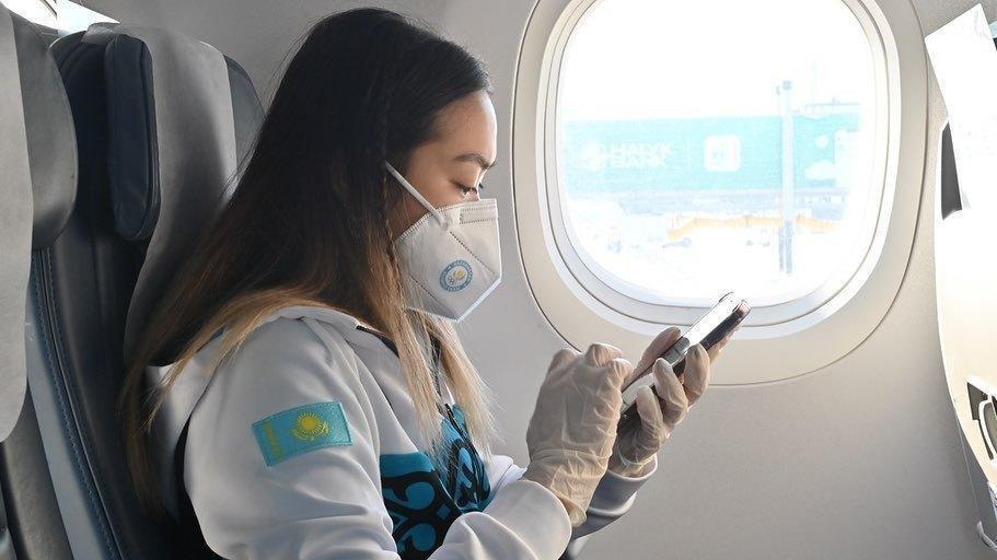 Қазақстан құрамасы Бейжіңге қысқы Олимпиада ойындарына аттанды. Сурет: ҚР ҰОК