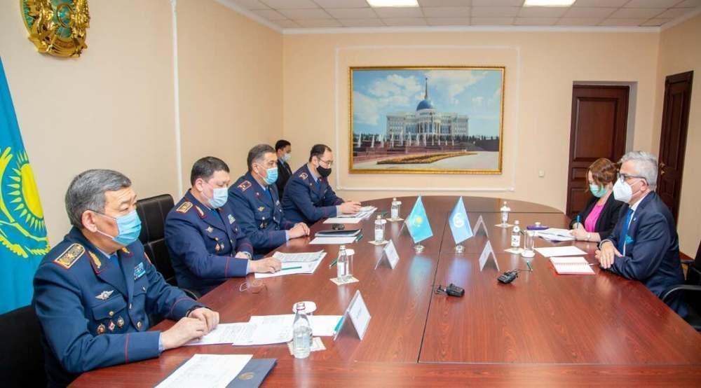 Kazakh Deputy Interior Minister, Head of UN Human Rights Office for Central Asia meet