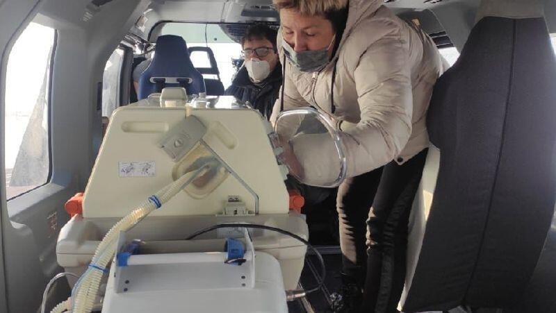 Новорожденного в тяжелом состоянии вертолетом доставили в Павлодар 