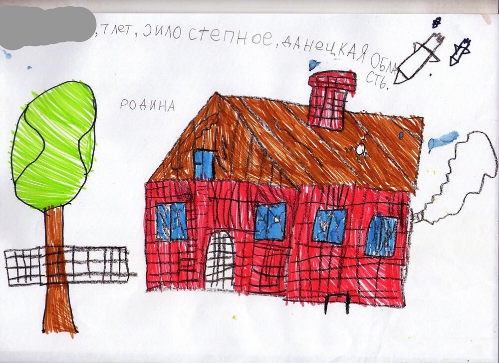 Мы должны помнить: рисунки детей Донбасса. Фото: ИА REGNUM/7 лет, Степное, Донецкая область