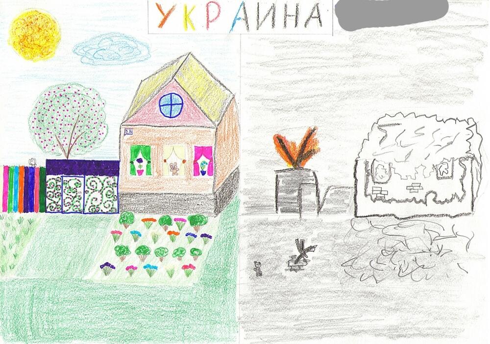 Мы должны помнить: рисунки детей Донбасса. Фото: ИА REGNUM/12 лет. Станица Луганская