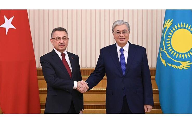 Kassym-Jomart Tokayev receives Vice President of Turkiye Fuat Oktay