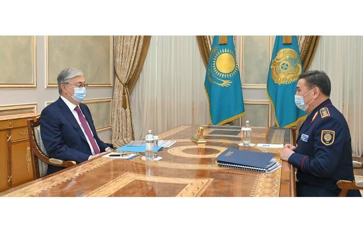 Head of State receives Minister of Internal Affairs Marat Akhmetzhanov