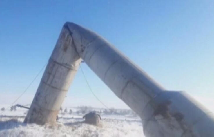 Водонапорная башня упала в Акмолинской области