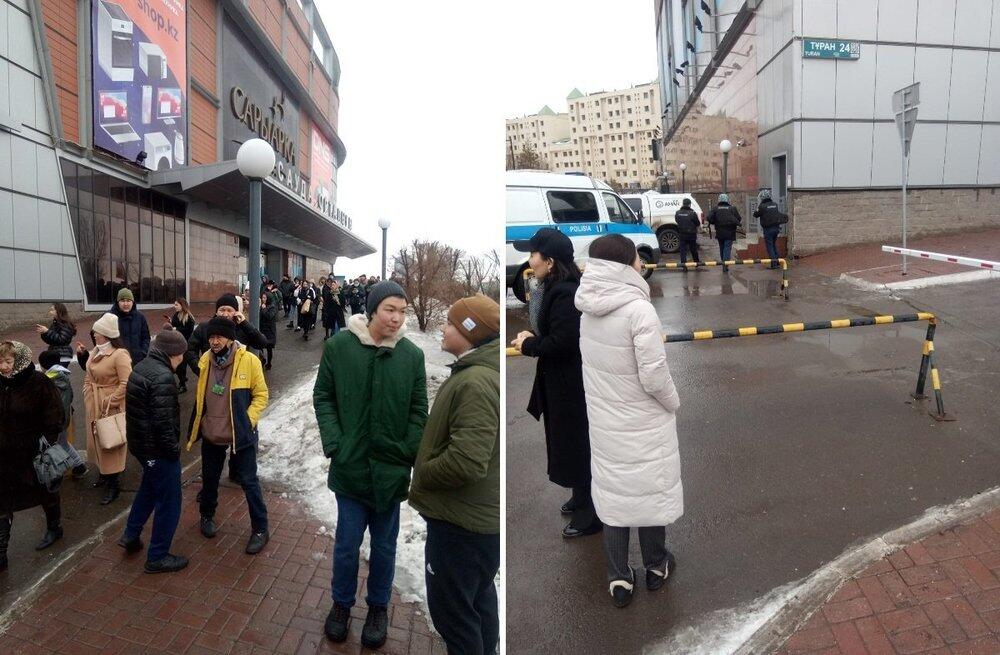 В Нур-Султане 350 человек эвакуировали из торгового центра из-за звонка о минировании 