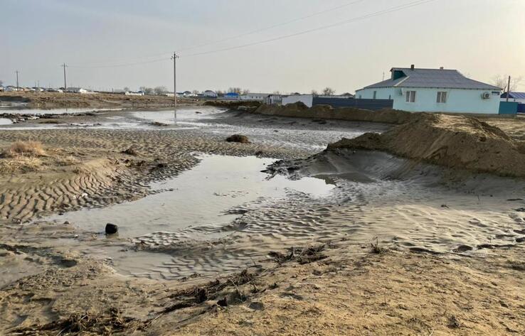 Угрозу подтопления в селе Сагыз предотвратили