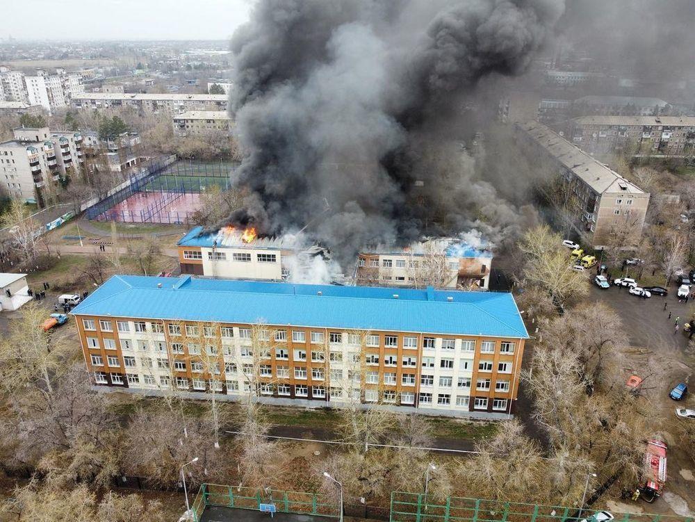 Крупный пожар в павлодарской школе ликвидирован 