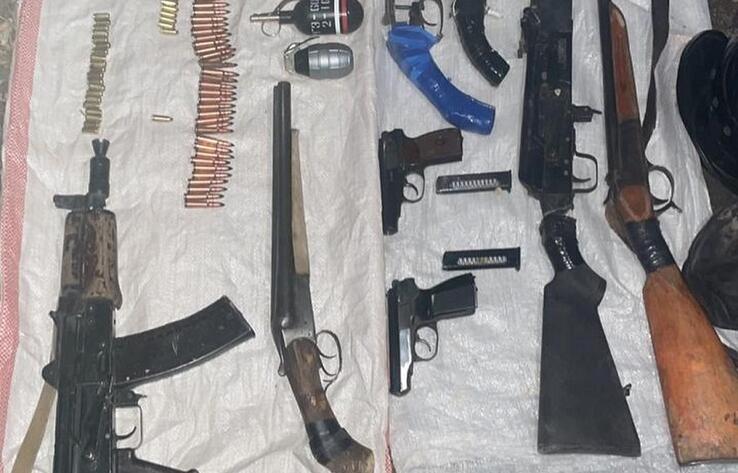 Крупный тайник с оружием и боеприпасами обнаружен в Жамбылской области