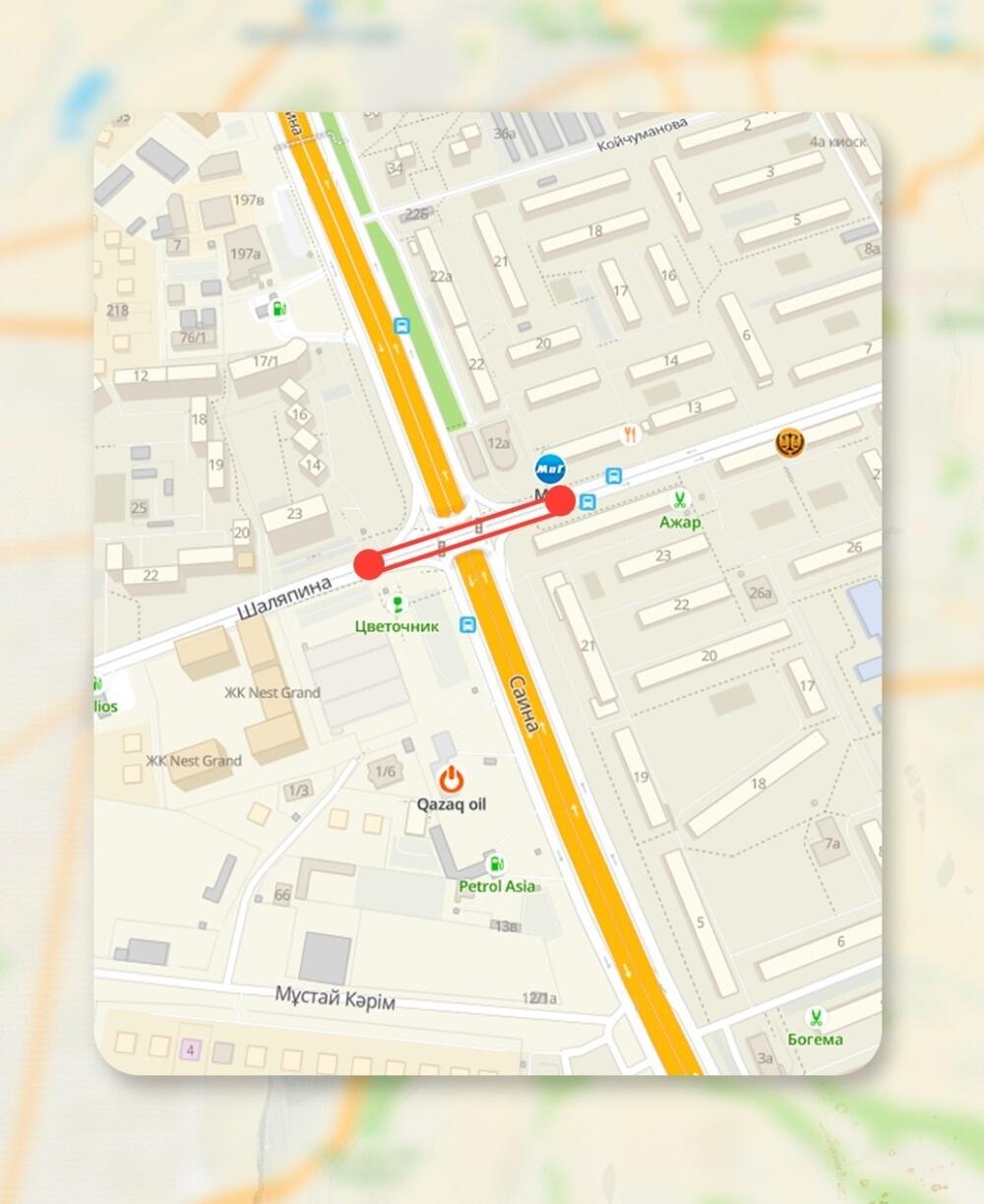 В Алматы частично перекроют улицу Саина. Фото: акимат Алматы