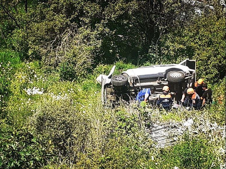 В Алматинской области автомобиль упал в обрыв