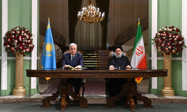 Kazakh, Iranian leaders held briefing for mass media
