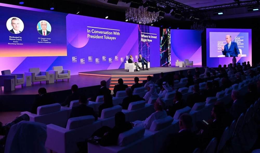 Президент РК принял участие в специальной панельной сессии Катарского экономического форума. Фото: Акорда