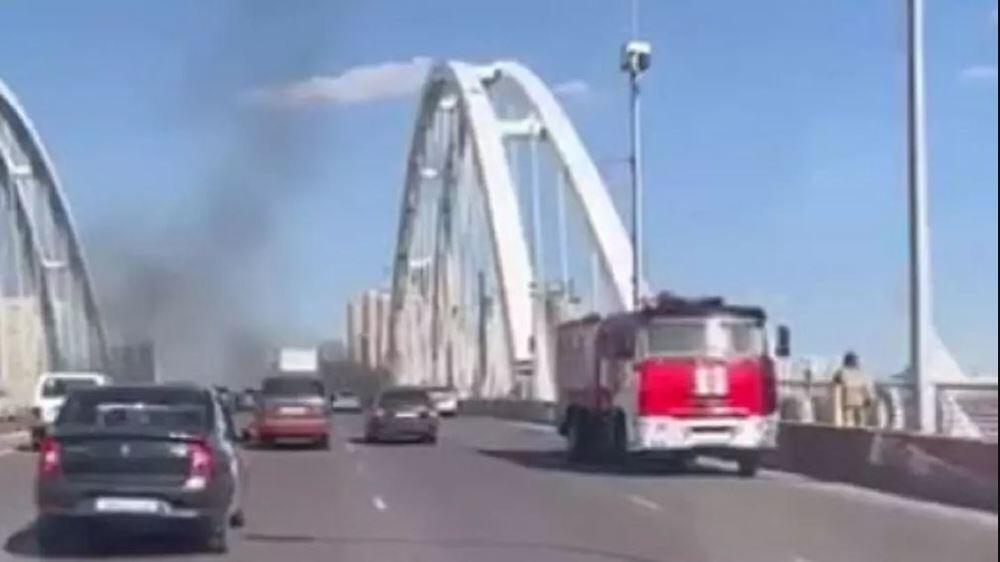 В Нур-Султане на мосту "Архар" произошел пожар