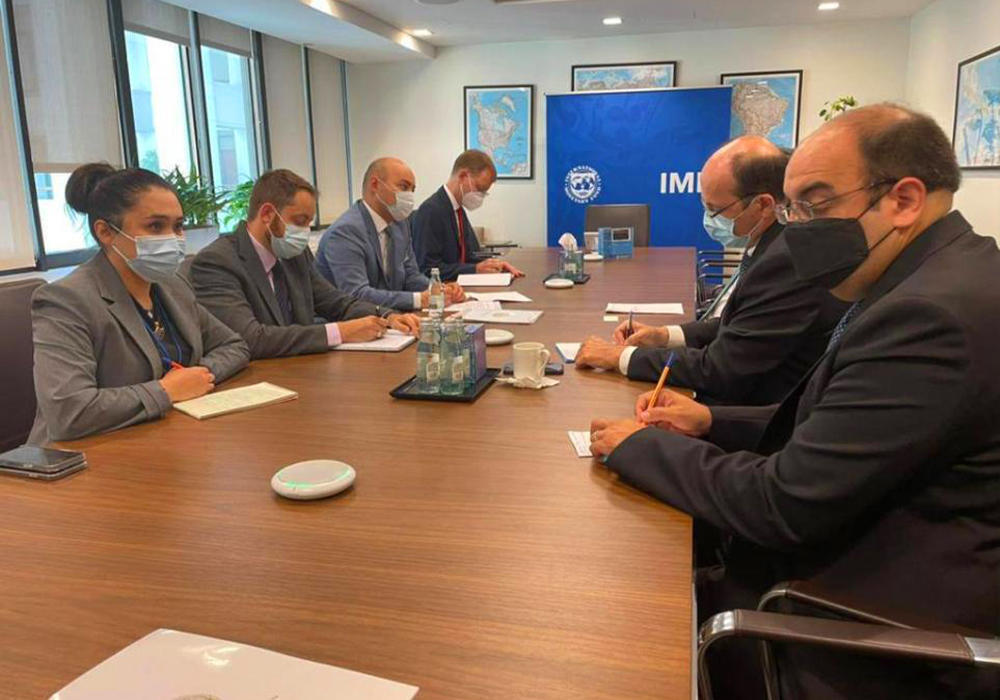 ҚР ҰЭМ Вашингтондағы Халықаралық валюта қорында жұмыс кездесулерін өткізді. Сурет: ҚР ҰЭМ