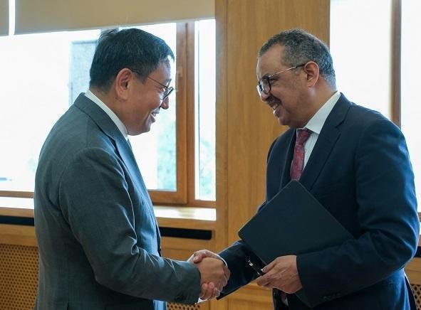 WHO Director-General Tedros arrives in Almaty