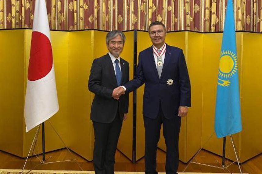 Former Kazakh ambassador to Japan receives Order of the Rising Sun, Gold and Silver Star