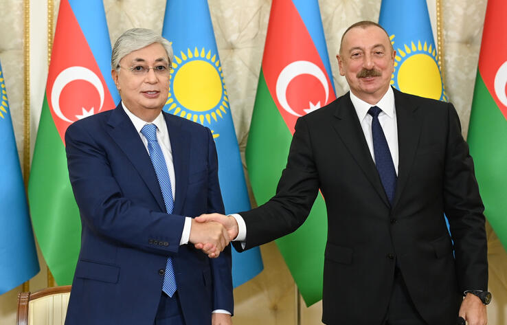 Президент РК сделал заявление по итогам переговоров с президентом Азербайджана в Баку