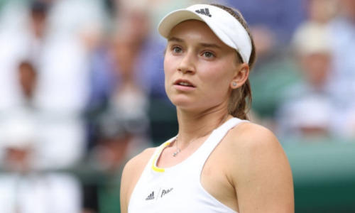Elena Rybakina practices against US Open champion Emma Raducanu