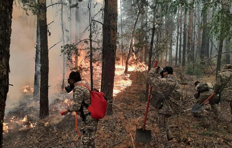 Военнослужащие ВС РК завершили работы по ликвидации пожара в Костанайской области