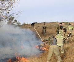 В Карагандинской области ликвидировали очаги природных пожаров . Фото: ДЧС Карагандинской области 