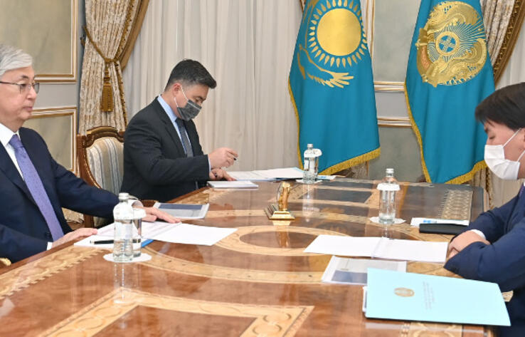 Tokayev holds meeting with Chairman of Agency for Protection and Development of Competition Marat Omarov