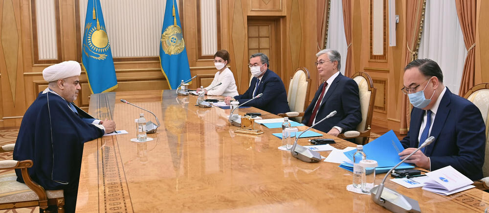 Chairman of Caucasus Muslim ’ Board praises Kazakhstan’s contribution to development of dialogue of religions and civilizations. Images | akorda.kz