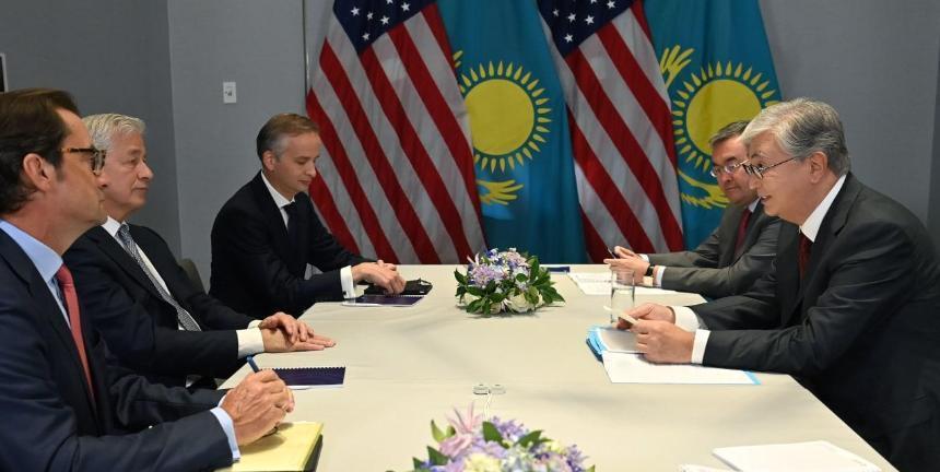 Kazakh President meets with JPMorgan Chase Chairman Jamie Dimon