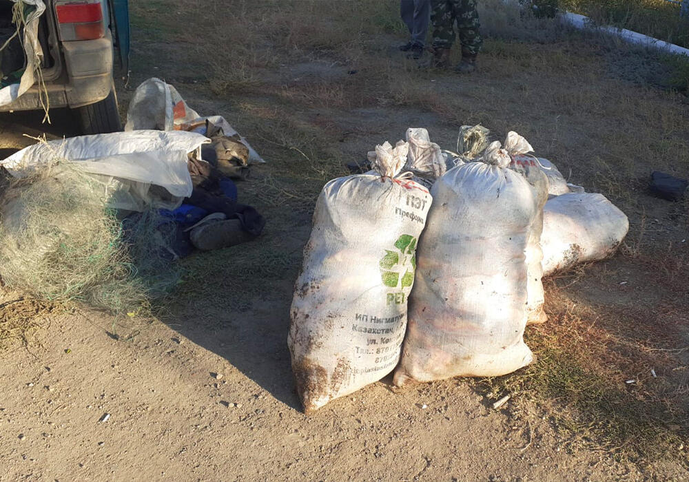 Более тонны рыбы изъяли у браконьеров в Павлодарской области. Фото: Polisia.kz