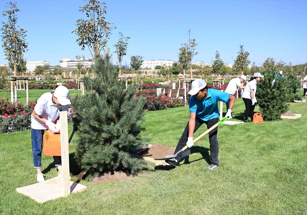 Токаев принял участие в акции экоактивистов Туркестанской области . Фото: telegram/БОРТ №1