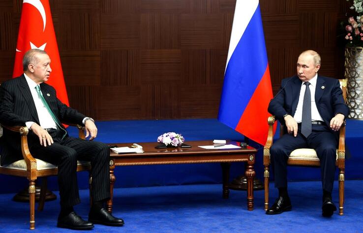 Путин провел встречу с Эрдоганом в Астане