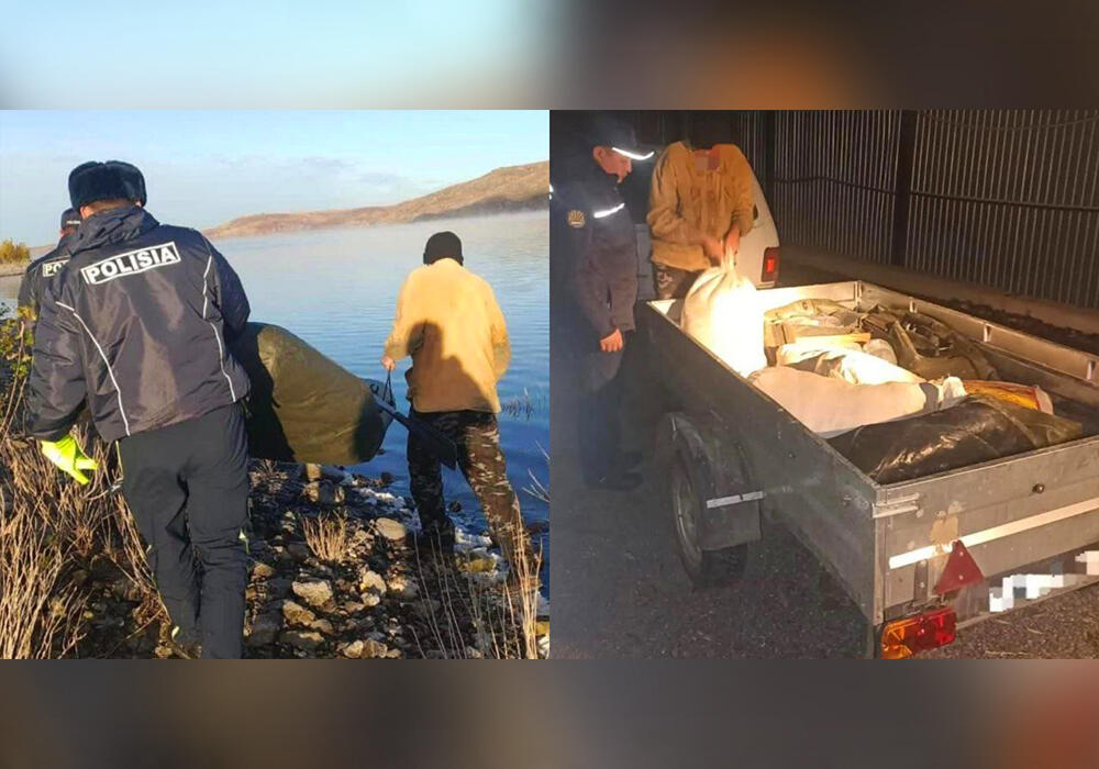 В Актюбинской области у браконьеров изъяли 176 килограммов рыбы . Фото: Polisia.kz