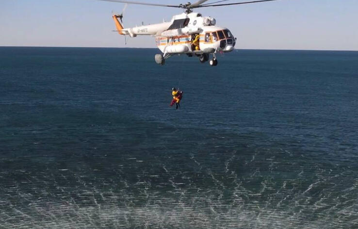 Rescue Aviation Conducted Training At Caspian Sea
