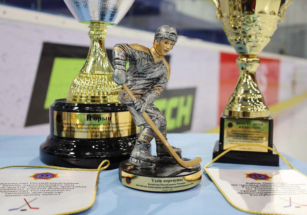 ҚР ТЖ министрінің кубогына шайбалы хоккейден турнирдің ашылуы өтті. Сурет: МЧС РК