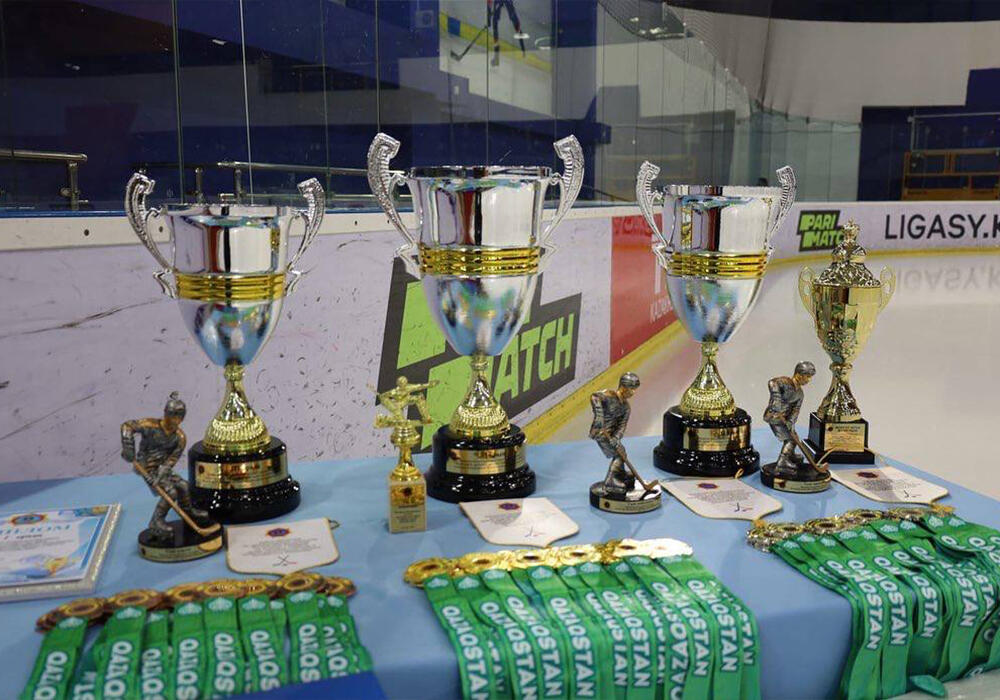 ҚР ТЖ министрінің кубогына шайбалы хоккейден турнирдің ашылуы өтті. Сурет: МЧС РК