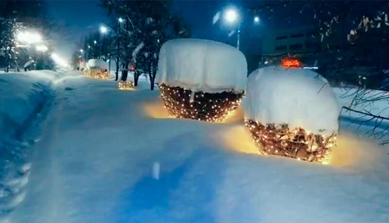 В Усть-Каменогорске за тридцать часов осадков образовался метровый слой снега
