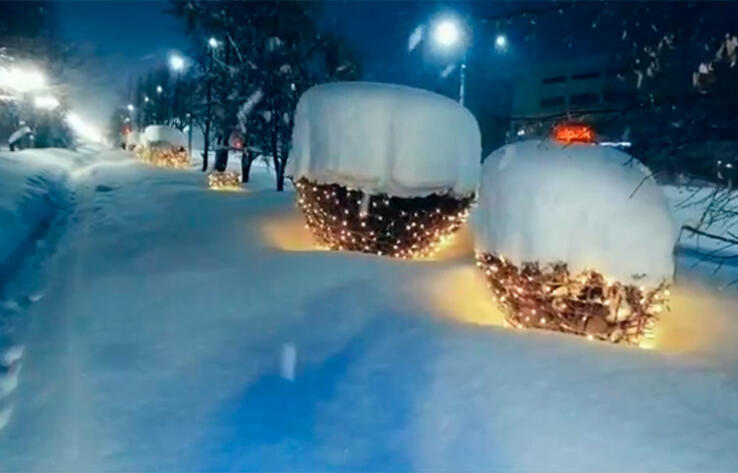 В Усть-Каменогорске за сутки выпало больше полуметра снега