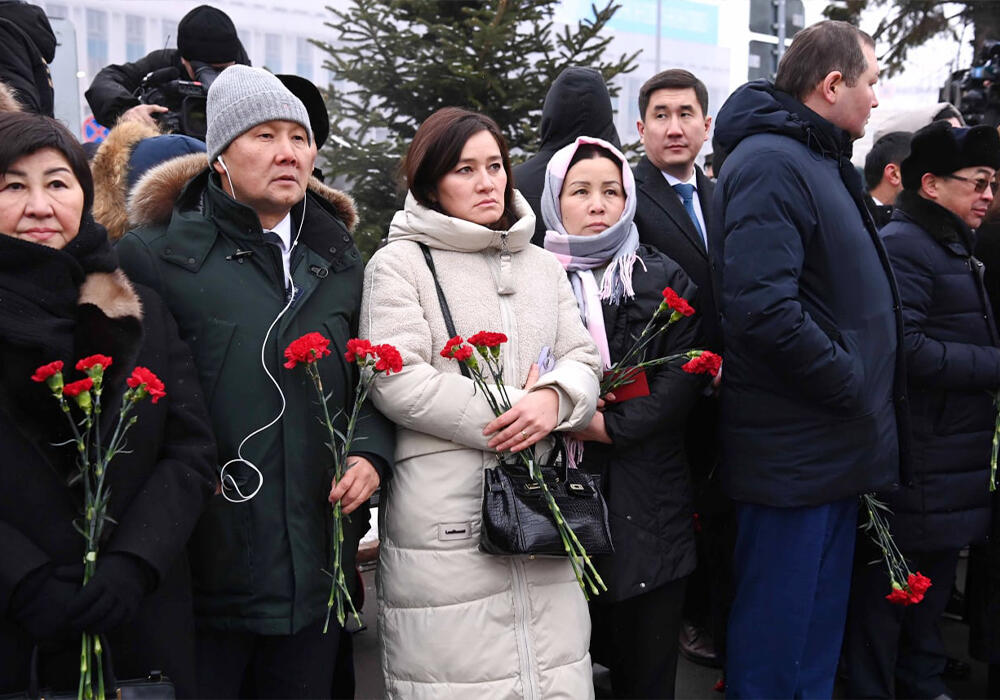 Президент Токаев открыл мемориал жертвам январской трагедии в Алматы. Фото: telegram/БОРТ №1