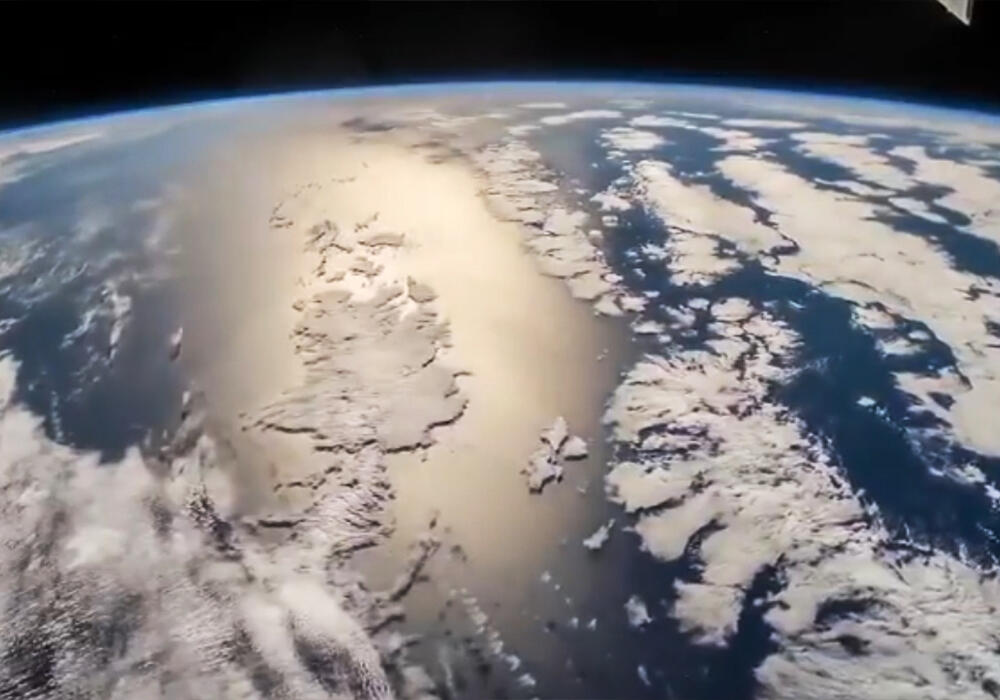A view of the Pacific Ocean, from the International Space Station