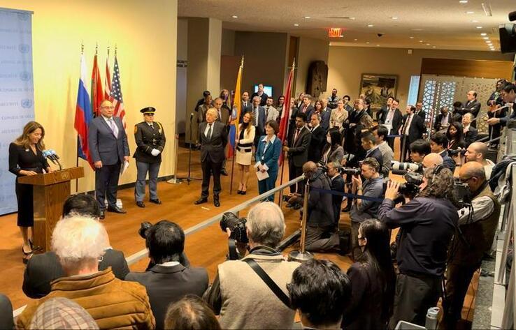 Kazakhstan held flag installation ceremony of new members of UN Security Council in New York