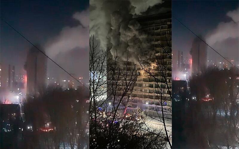 Fire in multi-storey residential in Karaganda