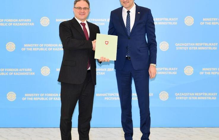 2 intergovernmental agreements btw Kazakhstan and Switzerland enter into force