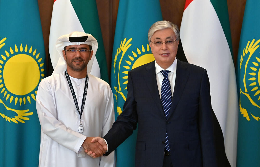 Токаев поприветствовал планы Abu Dhabi Ports Group по развитию морской и портовой инфраструктуры на Каспии. Фото: Акорда